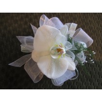 Wrist Corsage - White Orchid